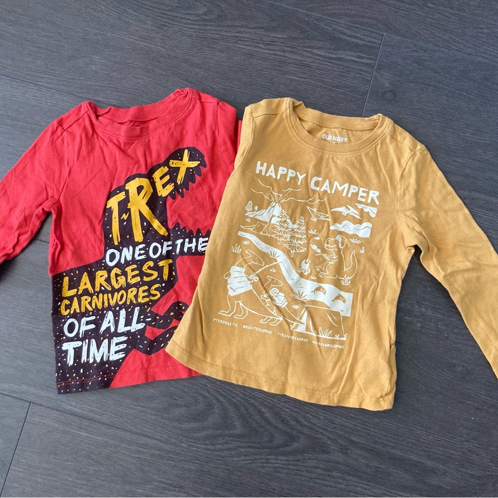 Old Navy dinosaur long sleeve shirts